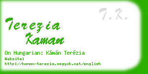 terezia kaman business card